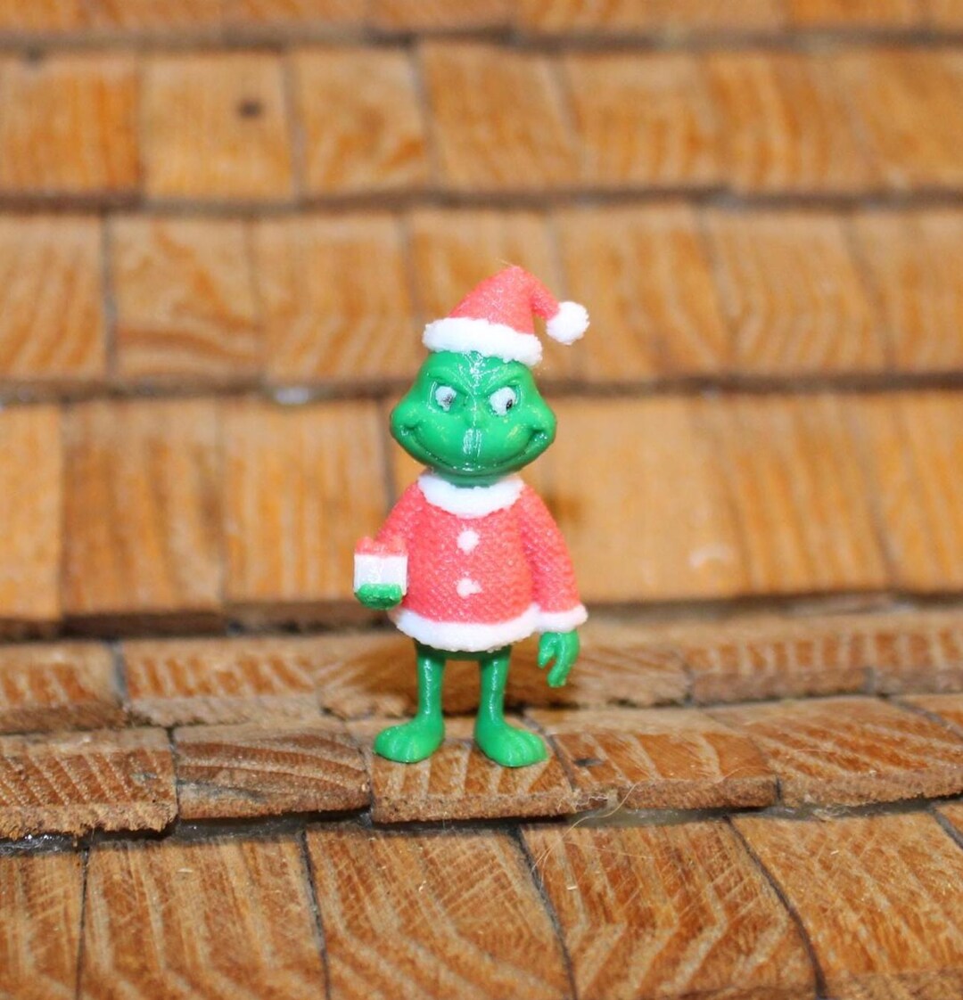 Small Grinch Grinch , Dollhouse Miniature Christmas Decoration 3d Printed - Etsy