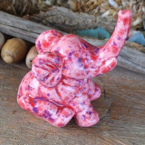 Elephant Ring Dish Jewelry holder ceramic  Ring bearer  pink wedding lucky handmade pottery gifts