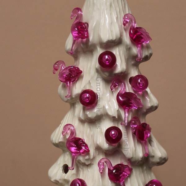 Pink Ceramic Christmas Trees With Lights Etsy