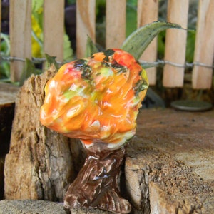Ceramic Terrarium willow  Tree Evergreen  Miniatures  Ceramic  Clay dollhouse  sized Fall Leaves