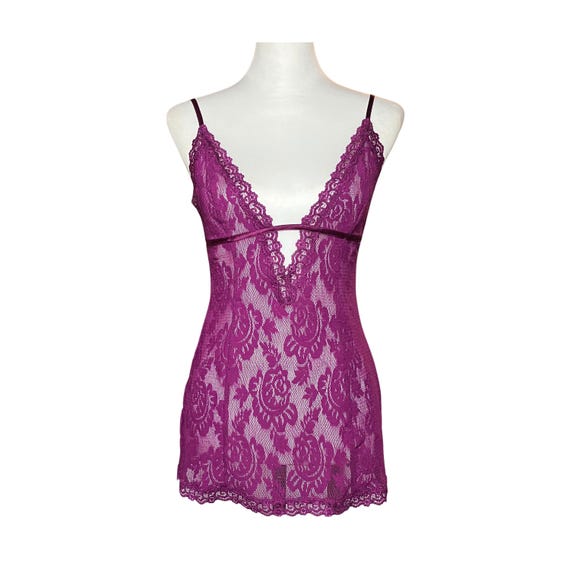 chinese dress ladies Vintage 2000’s Victoria’s Secret purple babydoll dress main image 1