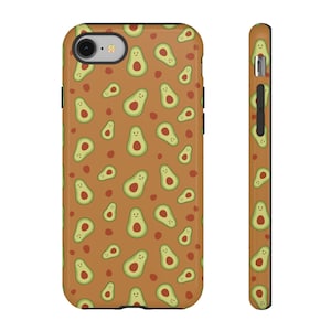 Avocado Pattern Phone Case, Cute Tough Phone Cover, Gift for Foodies, Avocado Lover&#39;s Case, Unique Smartphone Accessory