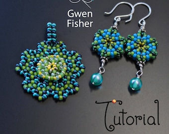 TUTORIAL Garden Weave Flat Beaded Angle Weave with Seed Beads and Demi Rounds