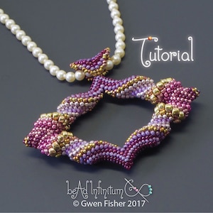 Tutorial Cellini Marquis Pendant, Beaded with Peyote Stitch and Seed Beads Marquise