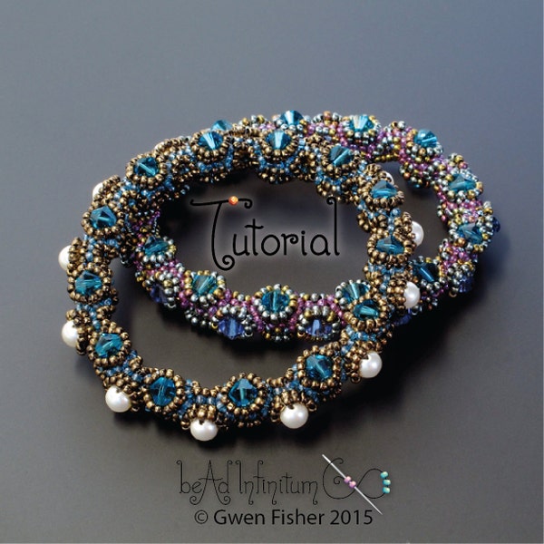 TUTORIAL Tentacle Bangle Bracelet Beaded with Honeycomb Weave