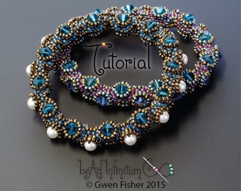 TUTORIAL Tentacle Bangle Bracelet Beaded with Honeycomb Weave