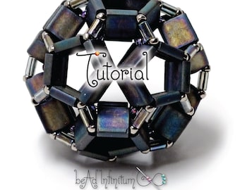 TUTORIAL Tila Buckyball Bead Beaded with Bugle and Seed Beads