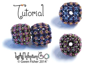 Tutorial Puff Beaded Bead with Super Right Angle Weave and Embellishment