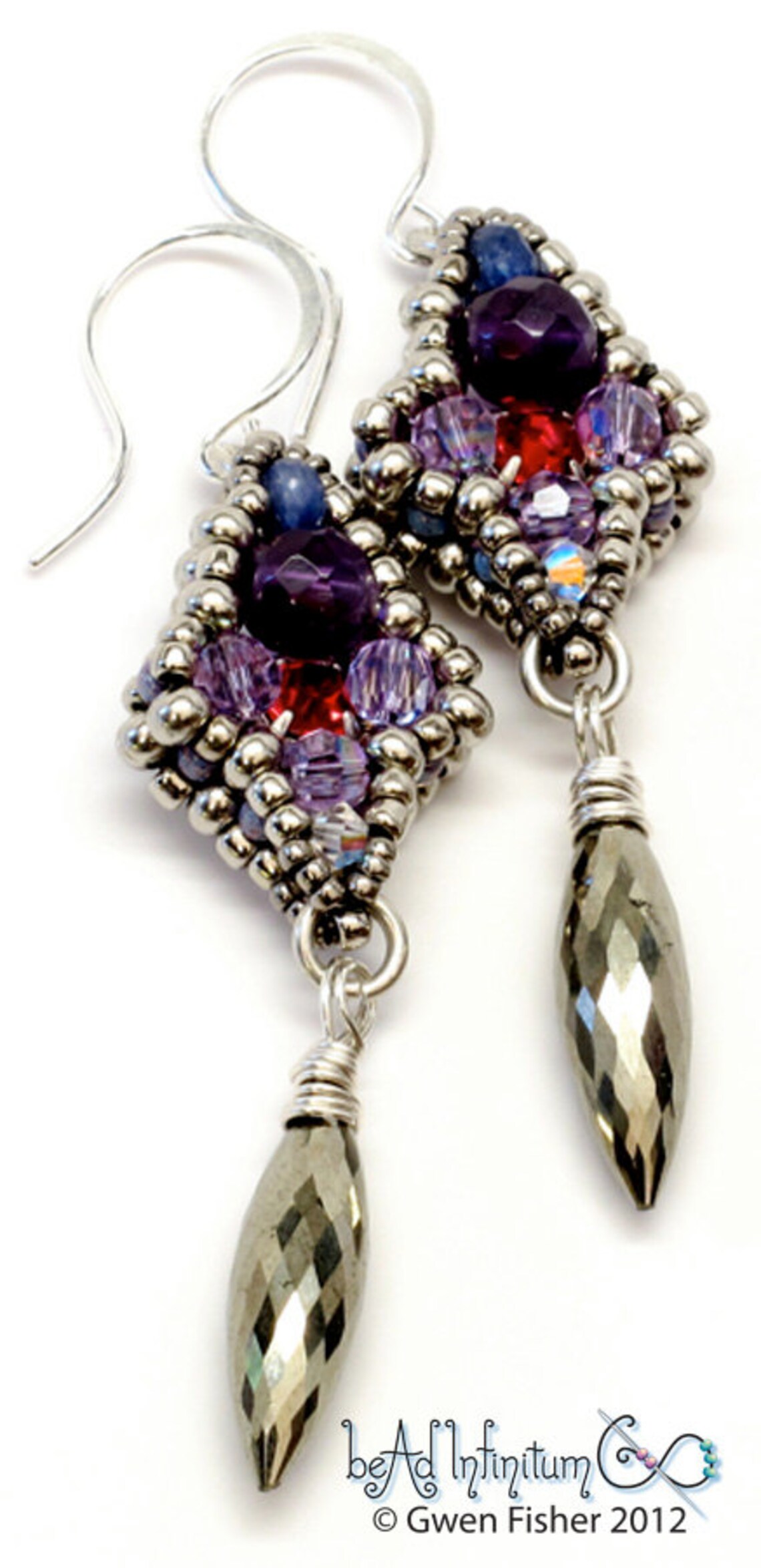 TUTORIAL Iris Drop Beaded Earrings Etsy