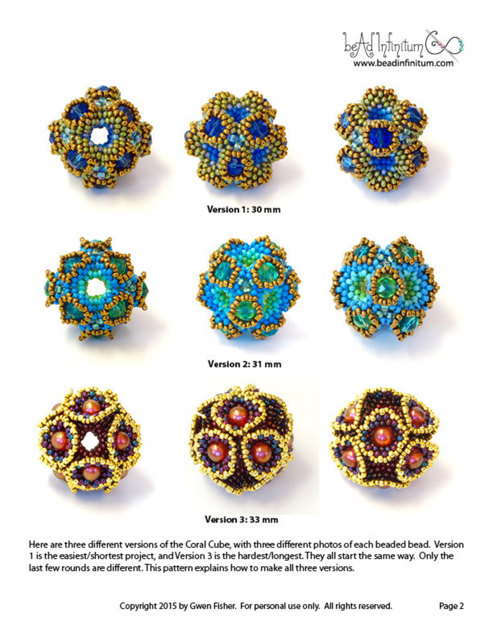 Tutorial Coral Cube Beaded Bead Made With Peyote Stitch and Seed Beads ...