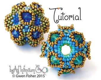 TUTORIAL Coral Cube Beaded Bead Made with Peyote Stitch and Seed Beads