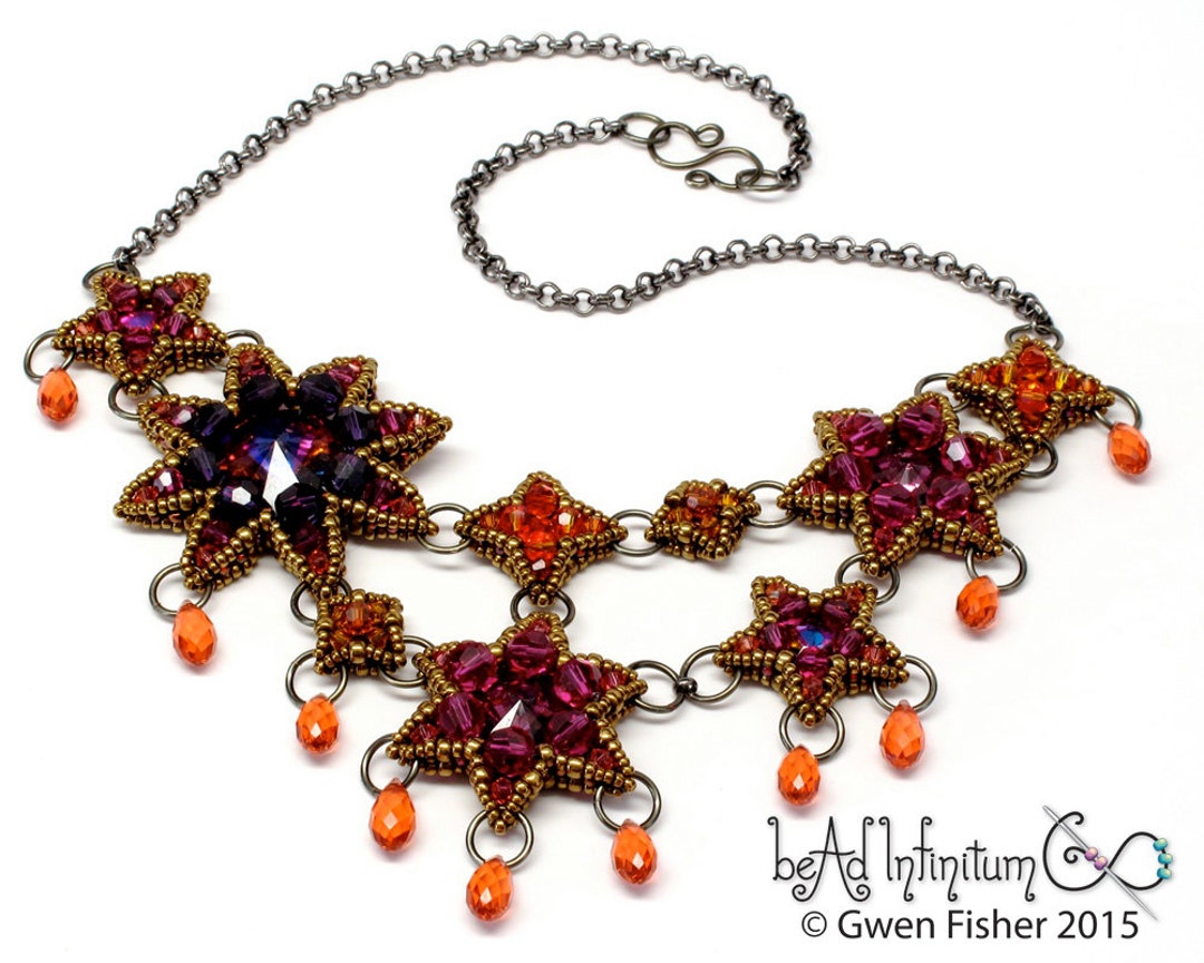 TUTORIAL Starburst Galaxy Beaded With Right Angle Weave Etsy