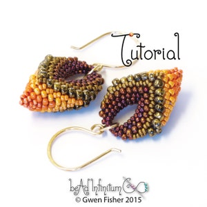 Tutorial Victory Pod Earrings, Beaded with Cellini Peyote Stitch