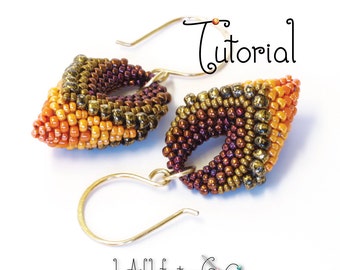 Tutorial Victory Pod Earrings, Beaded with Cellini Peyote Stitch