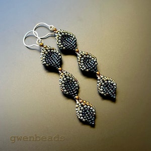 TUTORIAL Wisteria Tassel Pendant and Earrings, Beaded with Cellini Peyote Stitch image 2