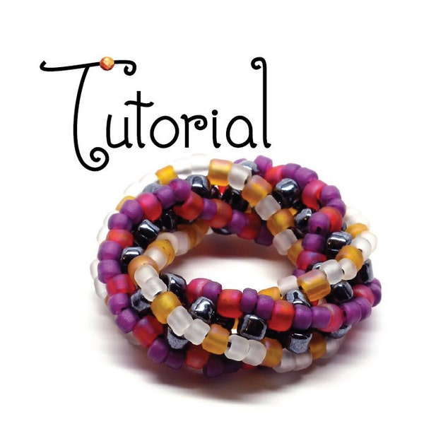 TUTORIAL -- Twisted Cubic Right Angle Weave Doughnuts and Bracelets