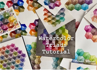 TUTORIAL Triad Watercolor Color Wheels How to Paint Watercolour Lesson PDF Book Color Theory Lesson Swatch Chart