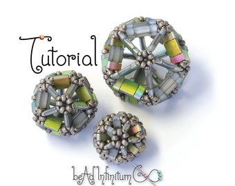 TUTORIAL Tila Icosahedron Bead Beaded with Seed Beads