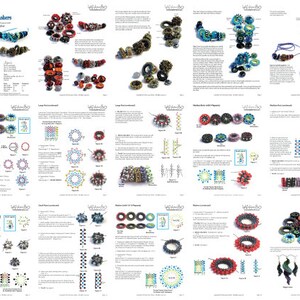 May include: A guide to making jewelry using beads and spacers. The guide includes instructions and diagrams for creating different designs, including necklaces, bracelets, and earrings. The guide is titled "Nuts & Washers" by Carolyn Edlund.