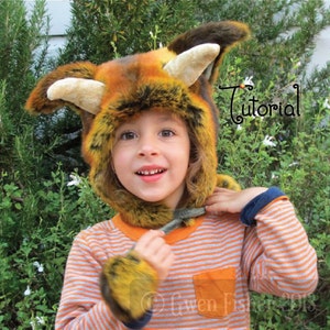 Tutorial Wild Thing Faux Fur Hat Pattern Ears Horns for Babies Children Adult