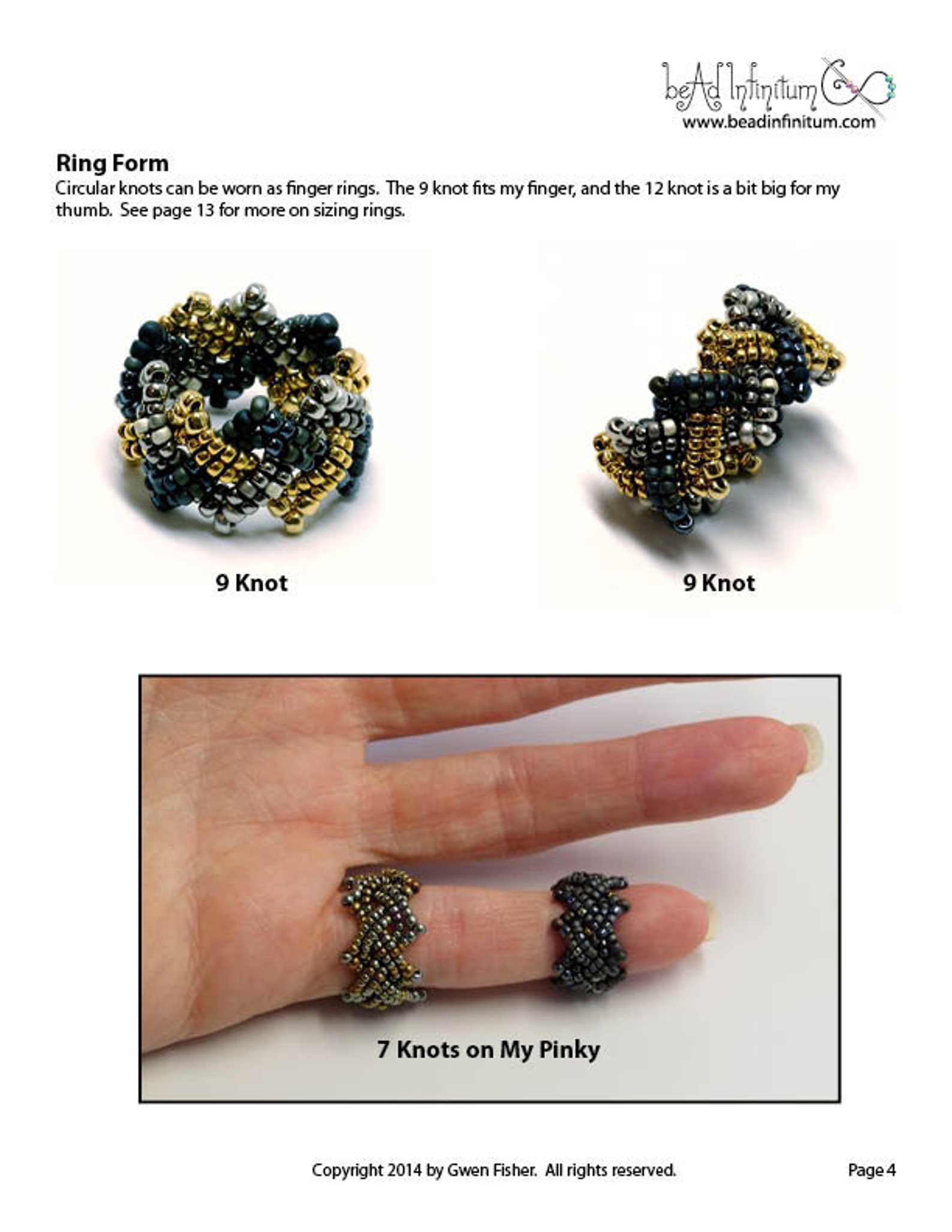 TUTORIAL Beaded Celtic Knots Part 2 Rings Rosettes & Beaded Etsy
