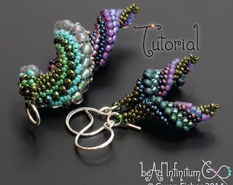 Tutorial Slugs in Love, Beaded Earrings and Pendants with Peyote Stitch