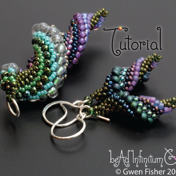 TUTORIEL Slugs in Love, boucles d'oreilles en perles et pendentifs avec point peyotl