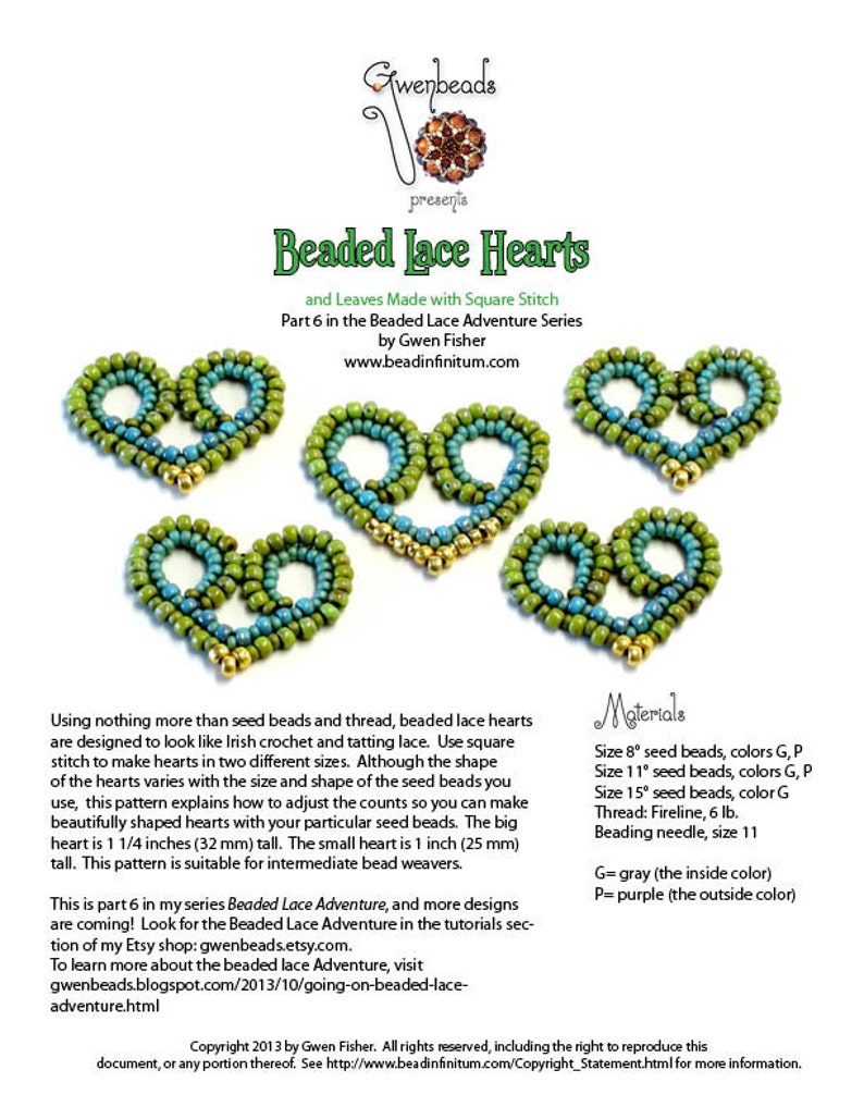 TUTORIAL Beaded Lace Hearts Part 6 of the Beaded Lace Adventure image 2