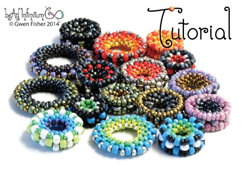 Tutorial Nuts and Washers: 4 Easy Beaded Beads Made with Peyote Stitch image 1