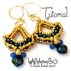 Tutorial Victorian Parlour Earrings with Beaded Prismatic Right Angle Weave PRAW