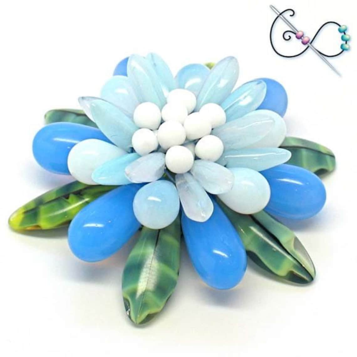 TUTORIAL Beaded Lotus Flowers Using Briolettes and Drop Beads Etsy