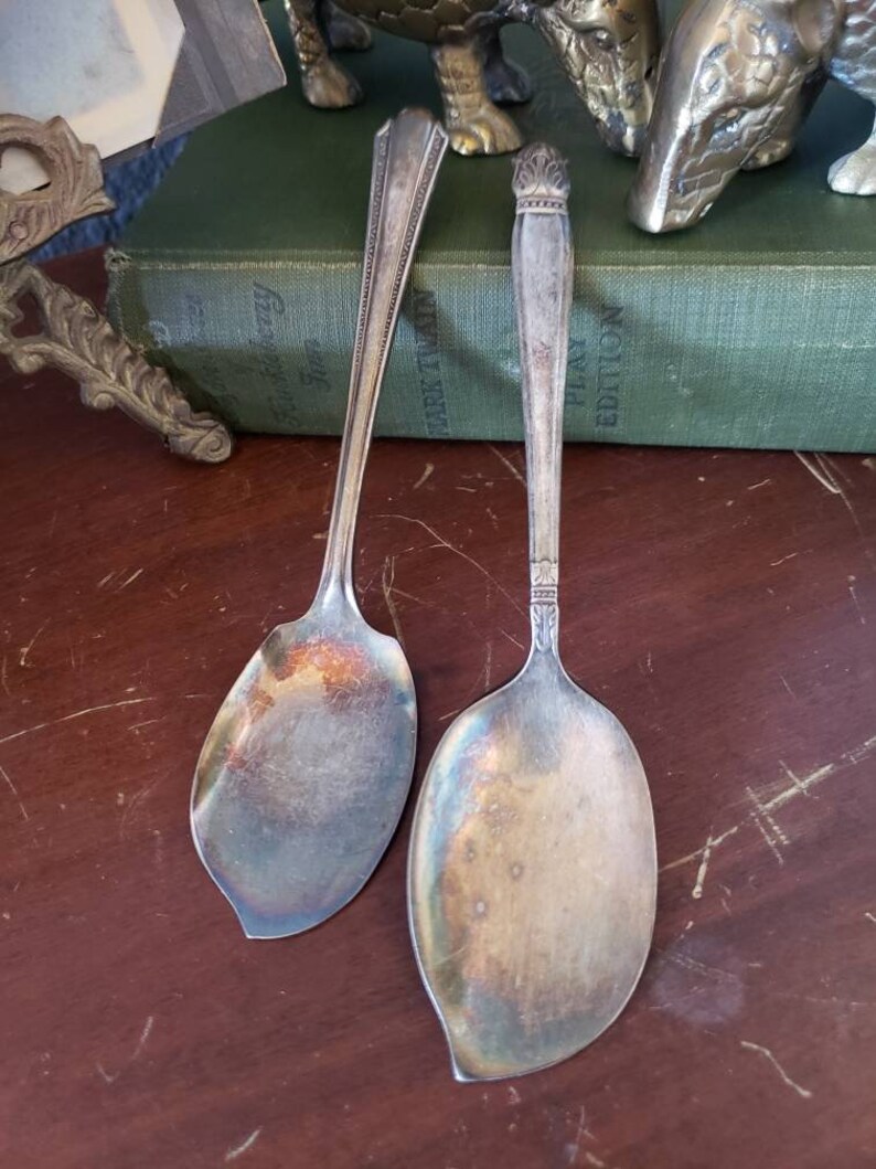 Antique Jelly Spoon Holmes and Edwards IS Inlaid Silver Etsy