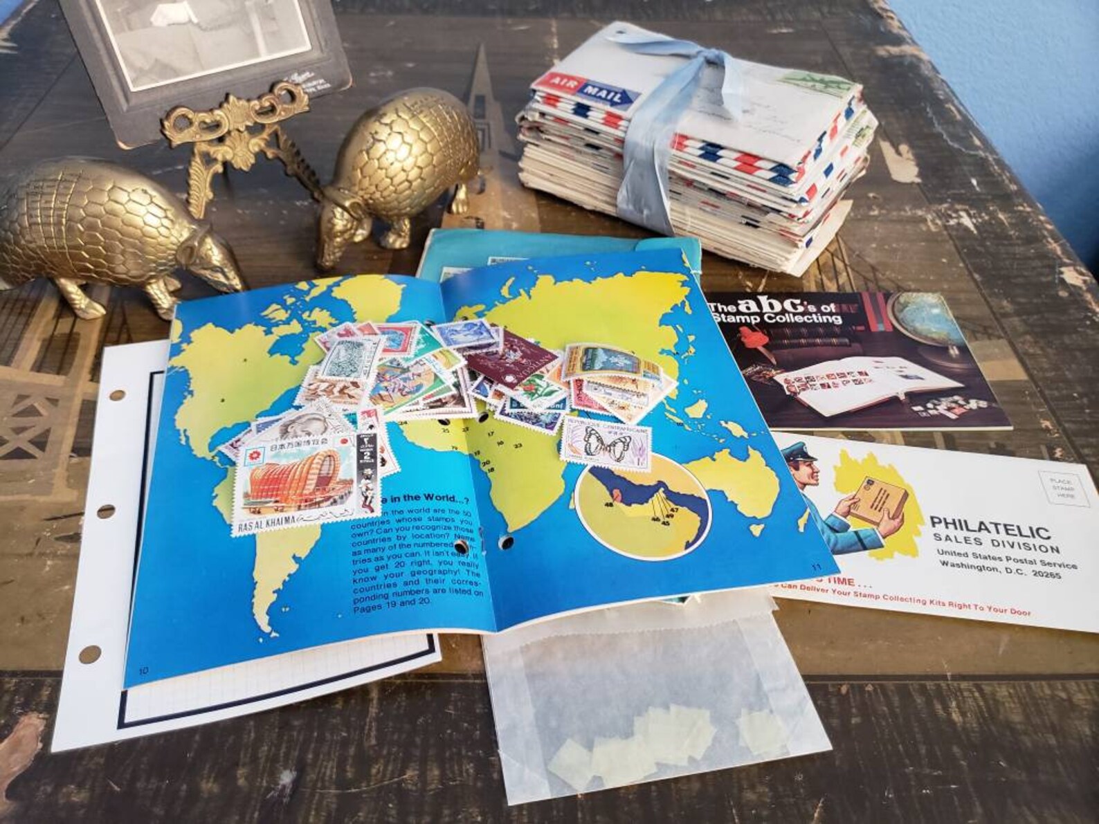 Vintage USPS Stamp Collecting Kit 50 Stamps from 50 Etsy