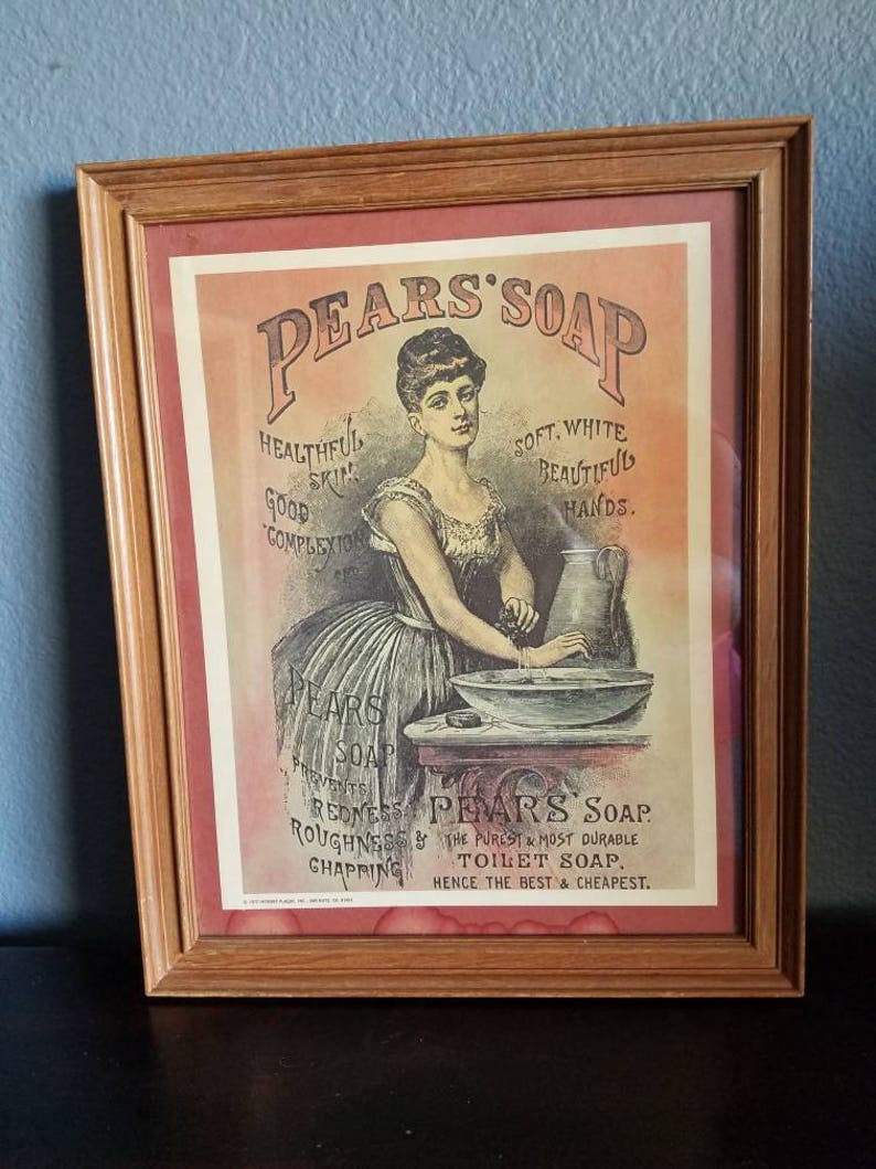 Pears Soap Metal Sign Vintage Soap Ad reproduction FREE SHIPPING Bathroom Decor