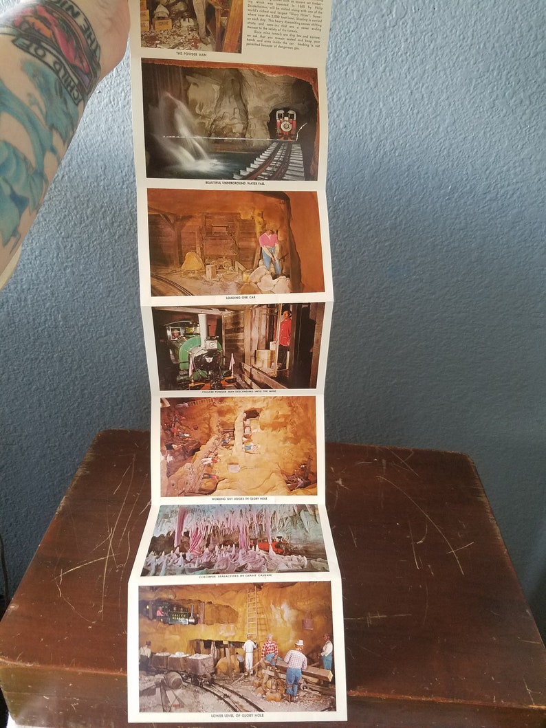Vintage Calico Mine Ghost Town Fold-Out Postcard Booklet 1964 Souvenir 14 Views Full Color Buena Park Knott/'s Berry Farm California