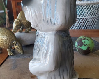 Vintage Ceramic Coin Bank - Mop-haired Shaggy Dog - Ford - Mid
