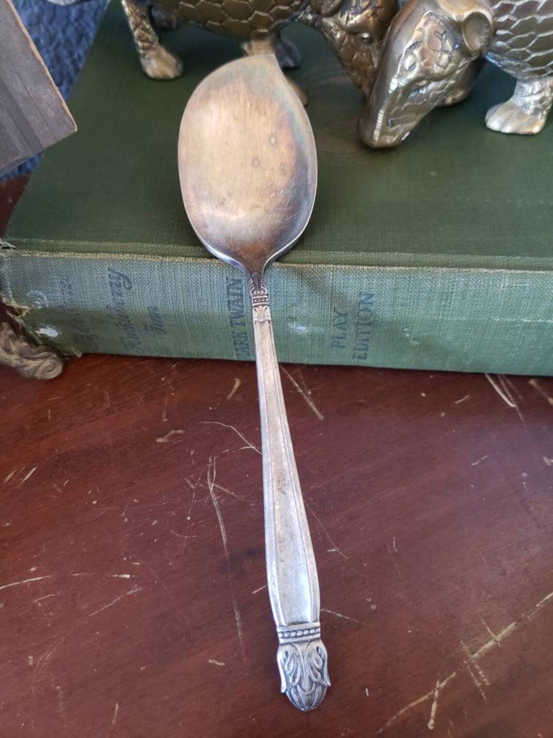 Antique Jelly Spoon Holmes and Edwards IS Inlaid Silver Etsy