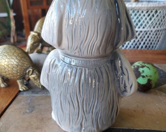 Vintage Ceramic Coin Bank - Mop-haired Shaggy Dog - Ford - Mid