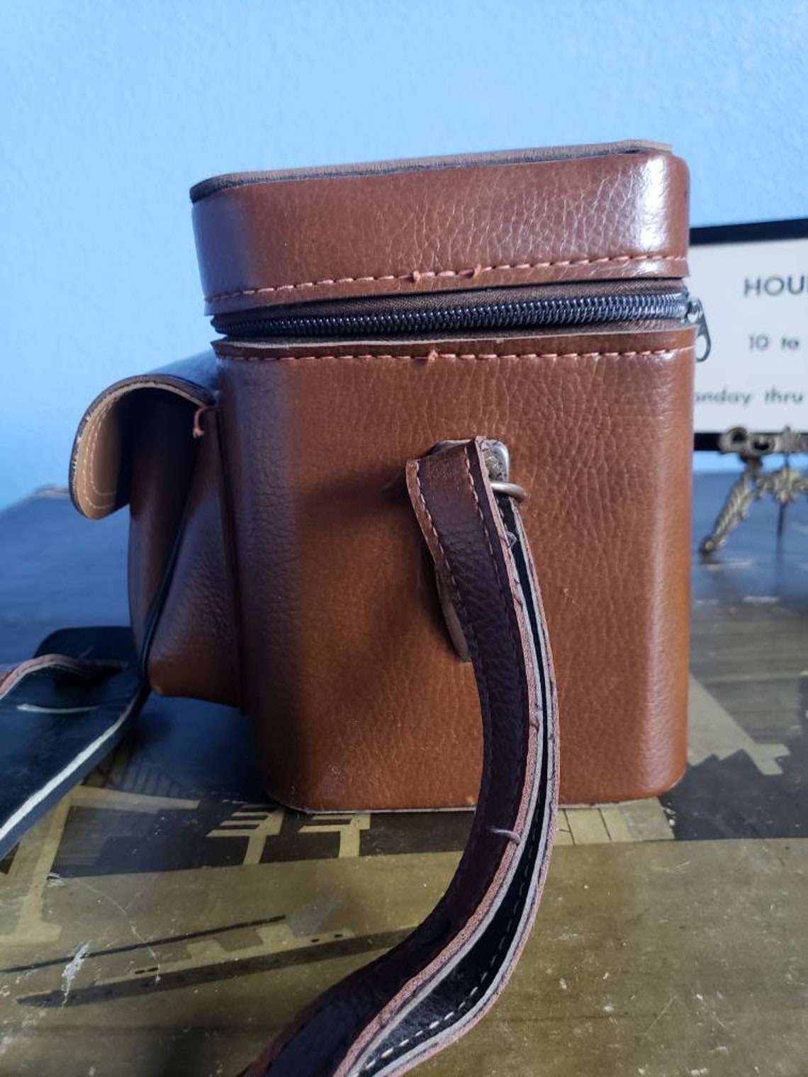 Vintage Leather Camera Case Brown Leather Classic Style Etsy