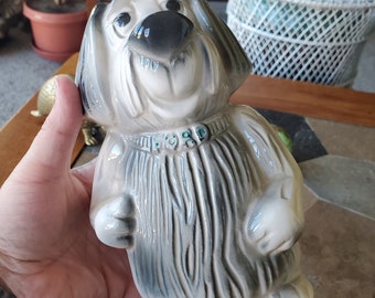 ヴィンテージ Ford セラミック ドッグバンク（貯金箱） アメリカ製 Vintage Ceramic Coin Bank - Mop-haired Shaggy Dog - Ford