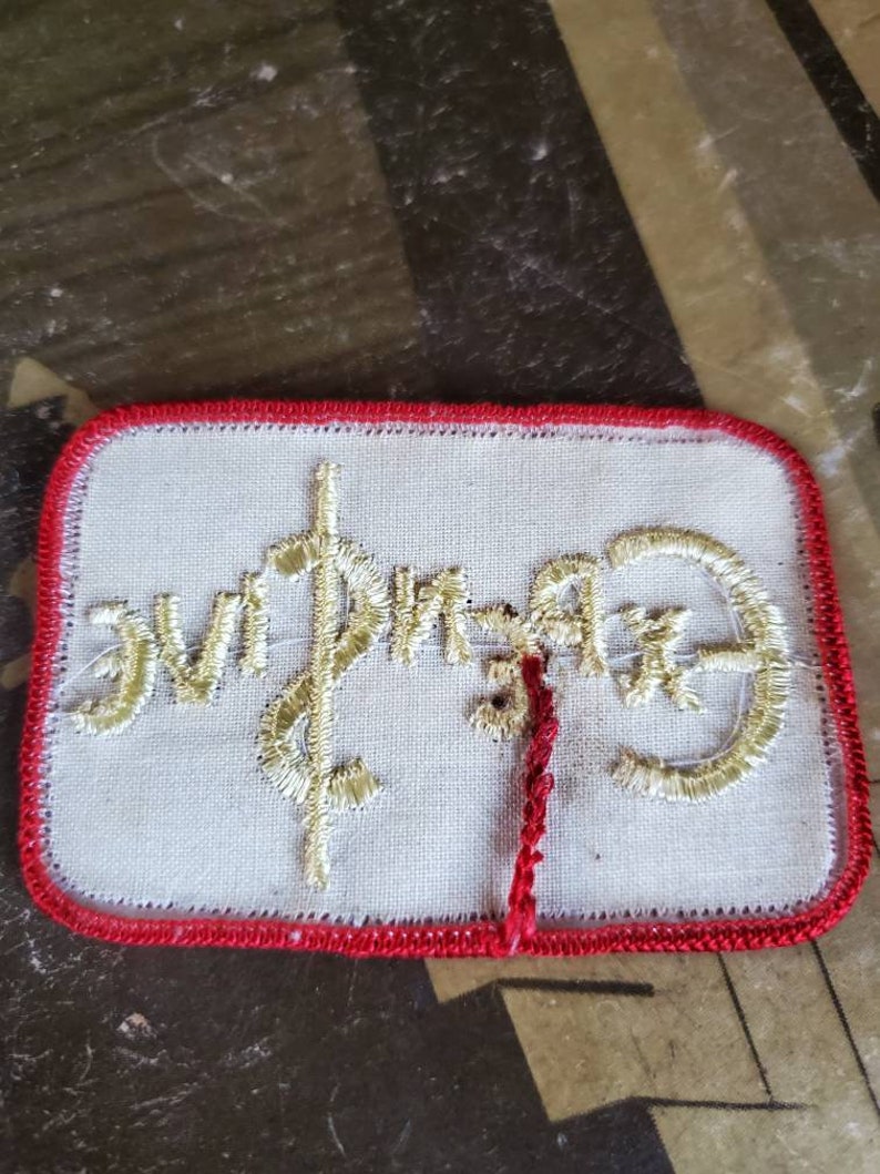 Vintage Holographic Patch - Expensive - Red Metallic - Jacket ...