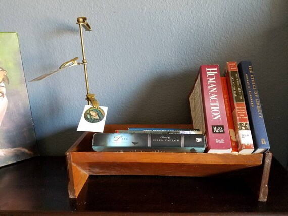 Vintage Desk Caddy Handmade Vintage Desktop Bookshelf Etsy