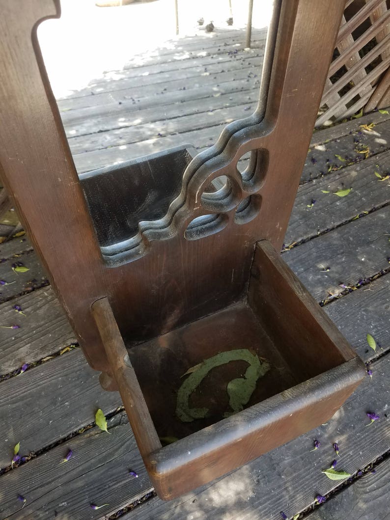 Vintage Wall Mirror with Planter Box Ornate Full Length Etsy