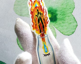 The Magnus Archives Inspired Sticker TMA The Lightless Flame The Desolation Fears Fire Burning North Asag Despair