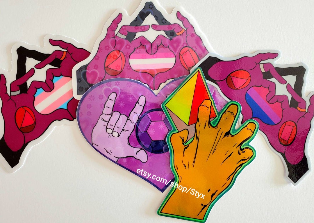 Steven Universe Stickers - Garnet Amethyst Jasper Crysyal Gems Ruby ...