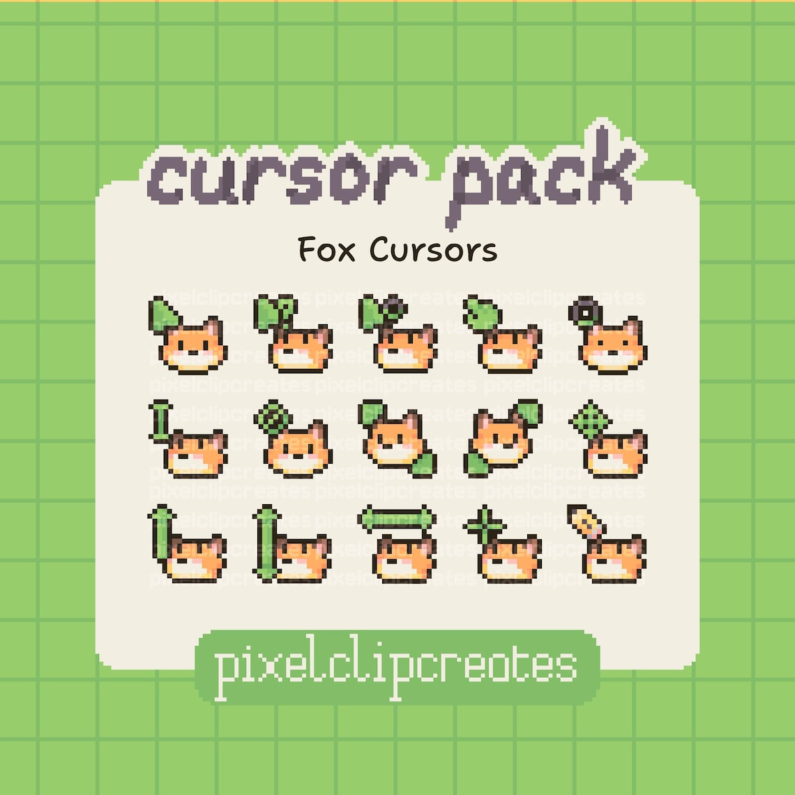 Fox Cursor Pack - Hand-drawn Mouse Cursors for Windows (digital ...