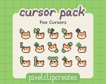 Fox Cursor Pack - Hand-Drawn Mouse Cursors for Windows (Digital Download)