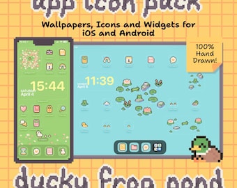 Ducky Frog Pond App Icon Pack - Hand Drawn Wallpapers, Widgets and Icons for iOS and Android