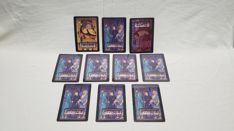 Kaiji E-Card Fan-Made Card Game – Ultimate Gambler Anime Playing Cards – Emperor Slave Citizen Set image 1