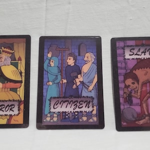 Kaiji E-Card Fan-Made Card Game – Ultimate Gambler Anime Playing Cards – Emperor Slave Citizen Set image 3